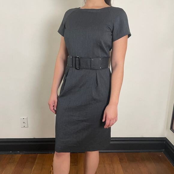 Tahari Belted Sheath Dress - Picture 1 of 5